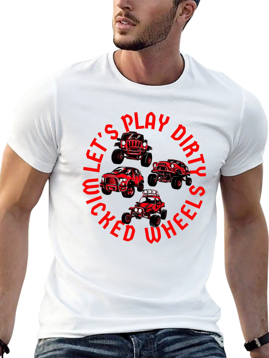 Lets Play Dirty Wicked Wheels T-Shirt