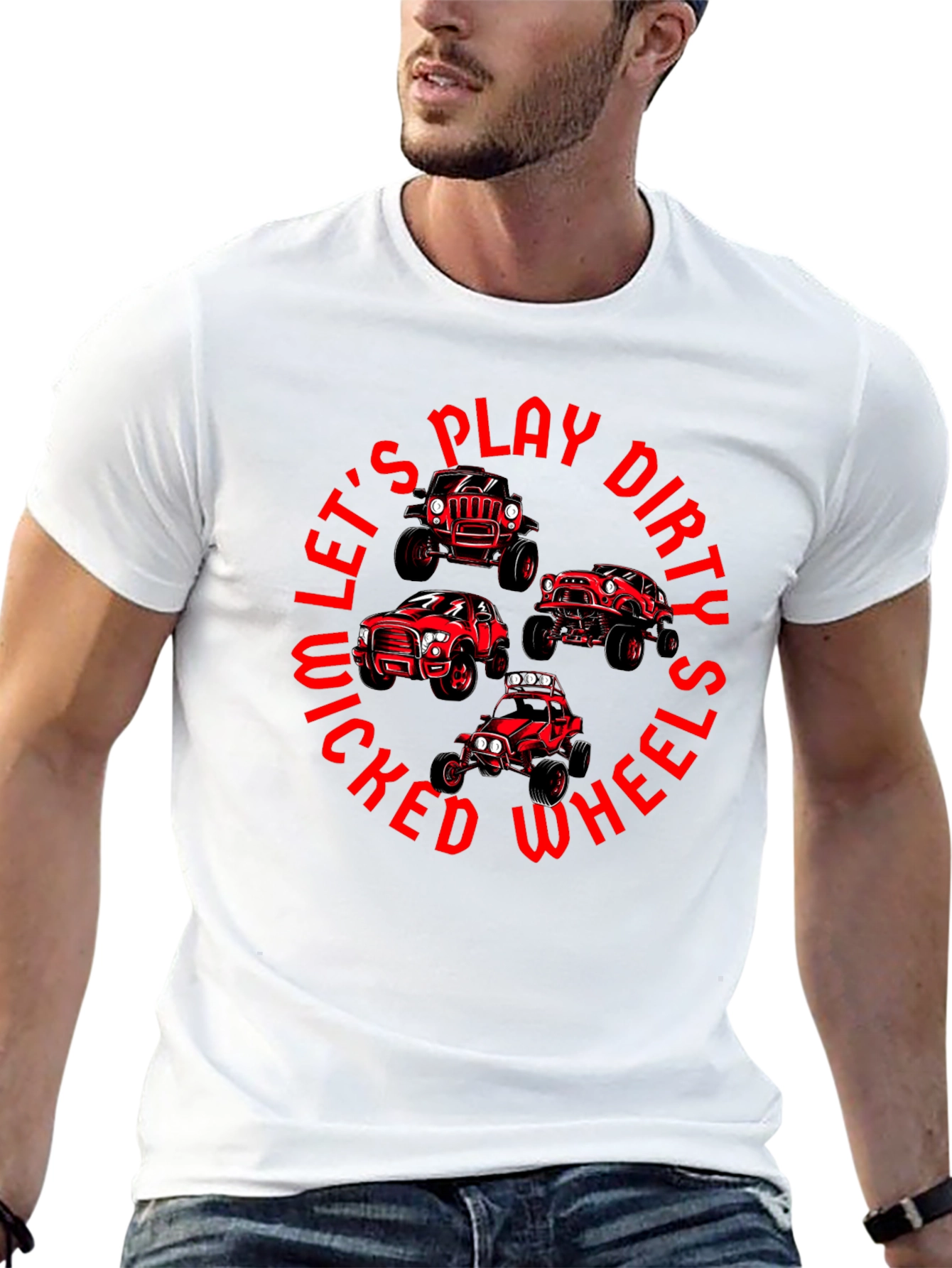 Lets Play Dirty Wicked Wheels T-Shirt