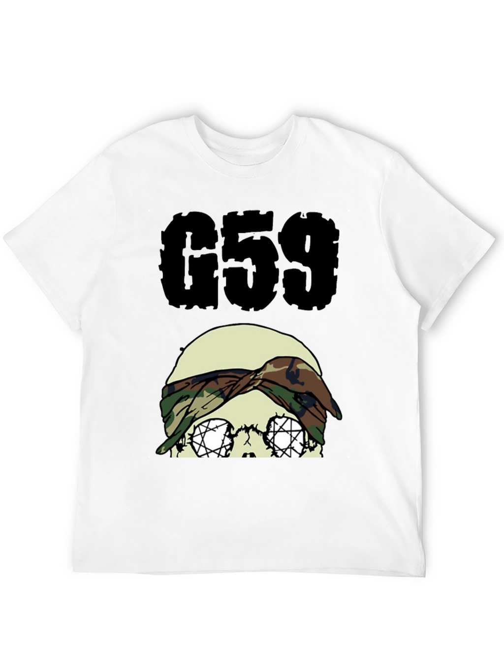 G59 Skull Camo Bandana Graphic Tee