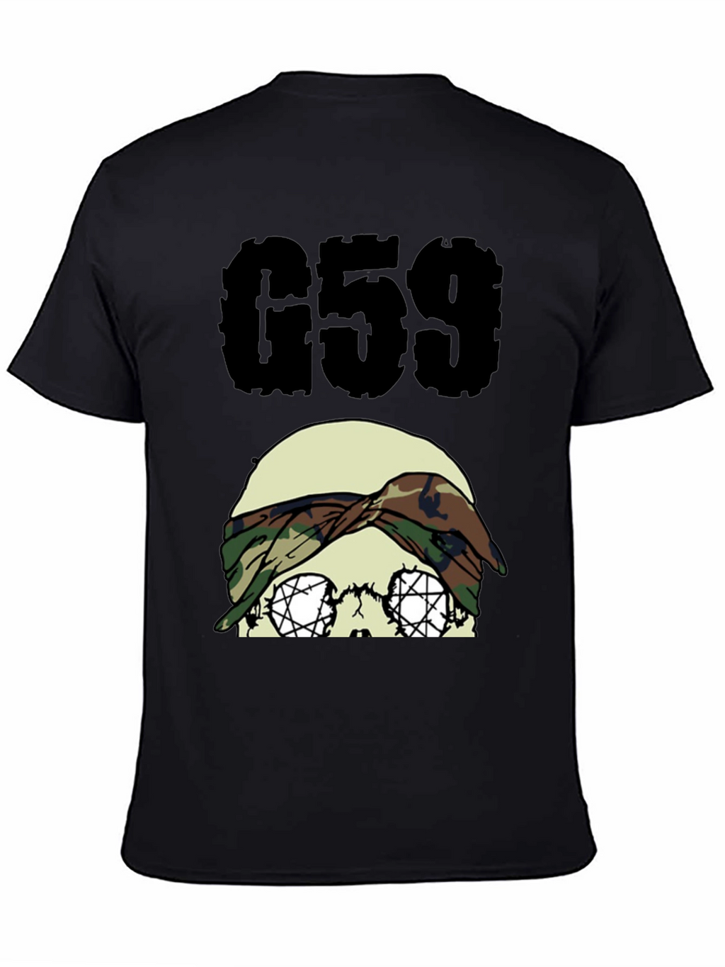 G59 Skull Camo Bandana Graphic Tee