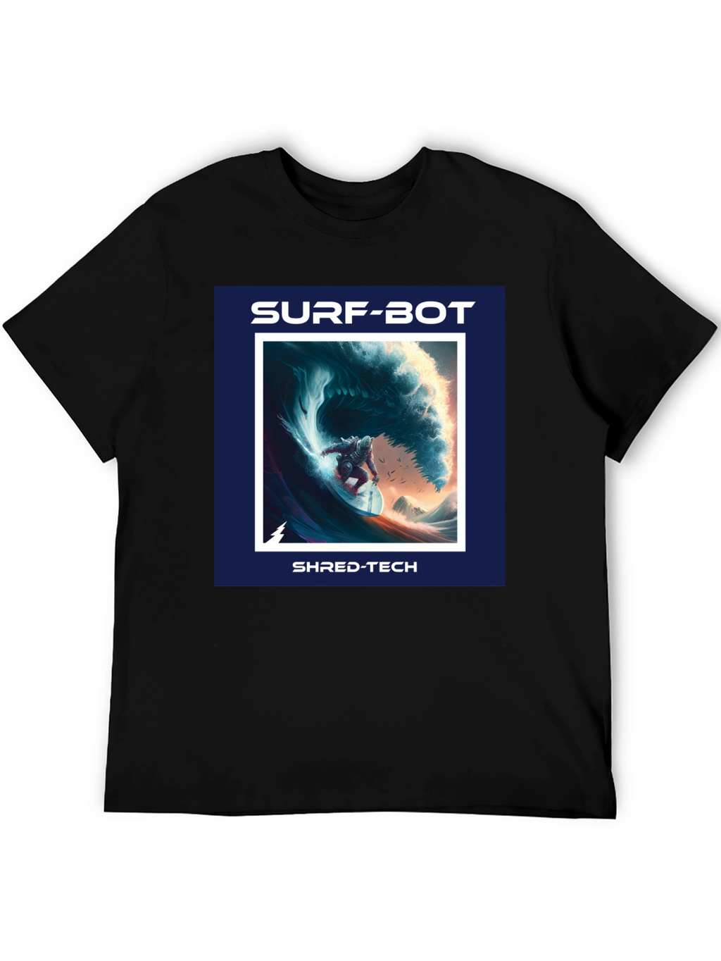 Surf-Bot Shred-Tech Black T-Shirt