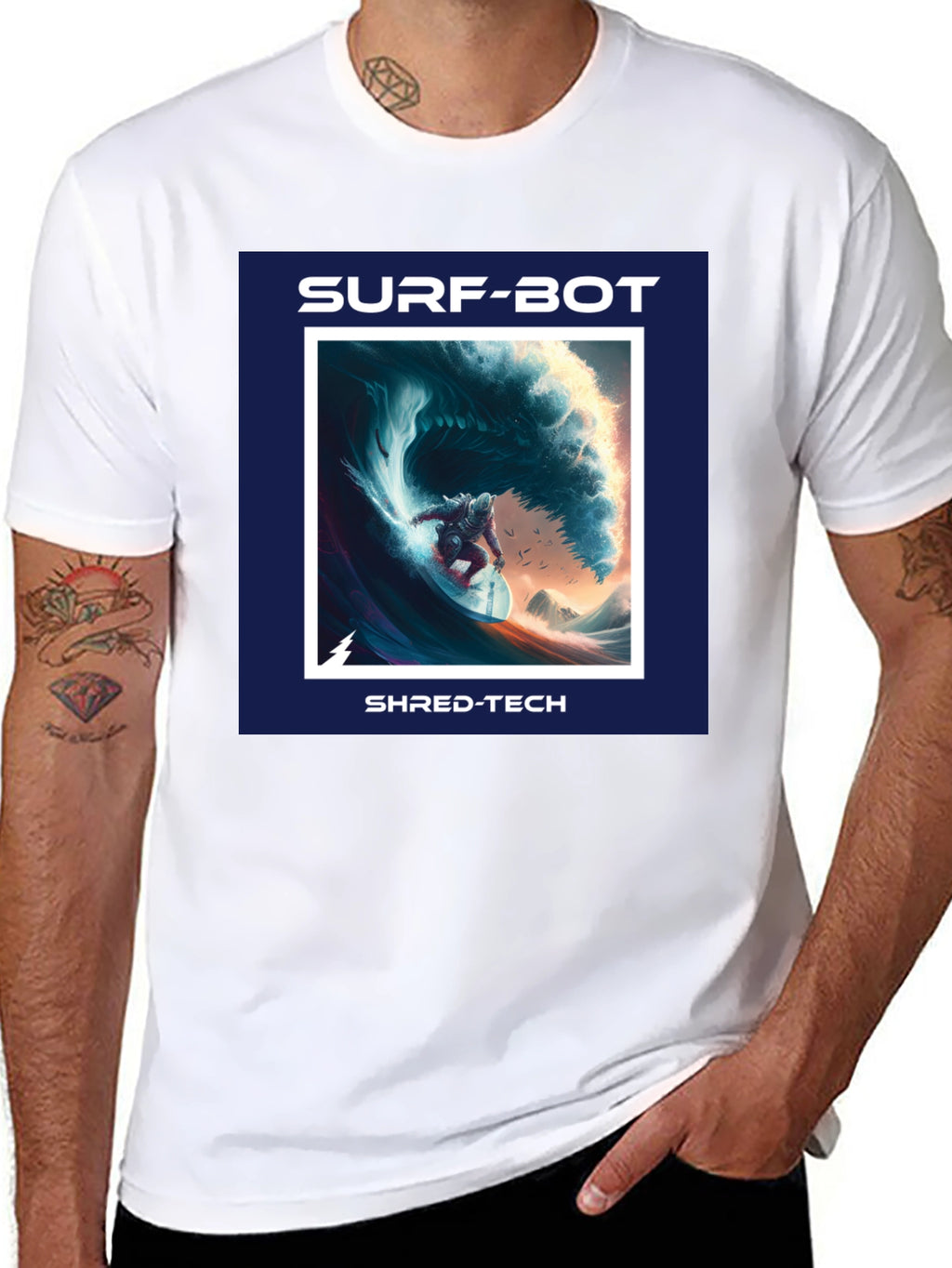 Surf-Bot Shred-Tech Black T-Shirt