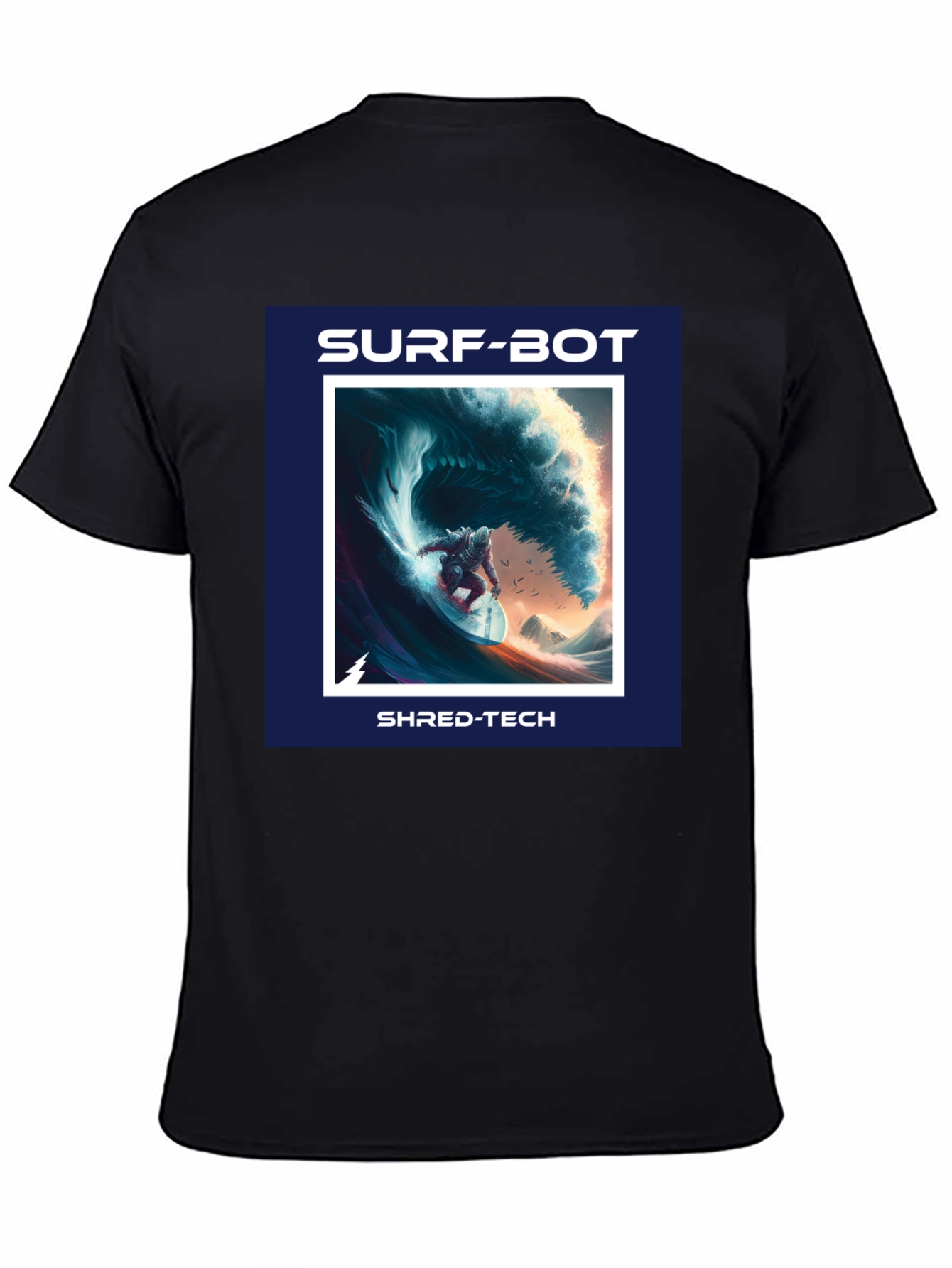 Surf-Bot Shred-Tech Black T-Shirt