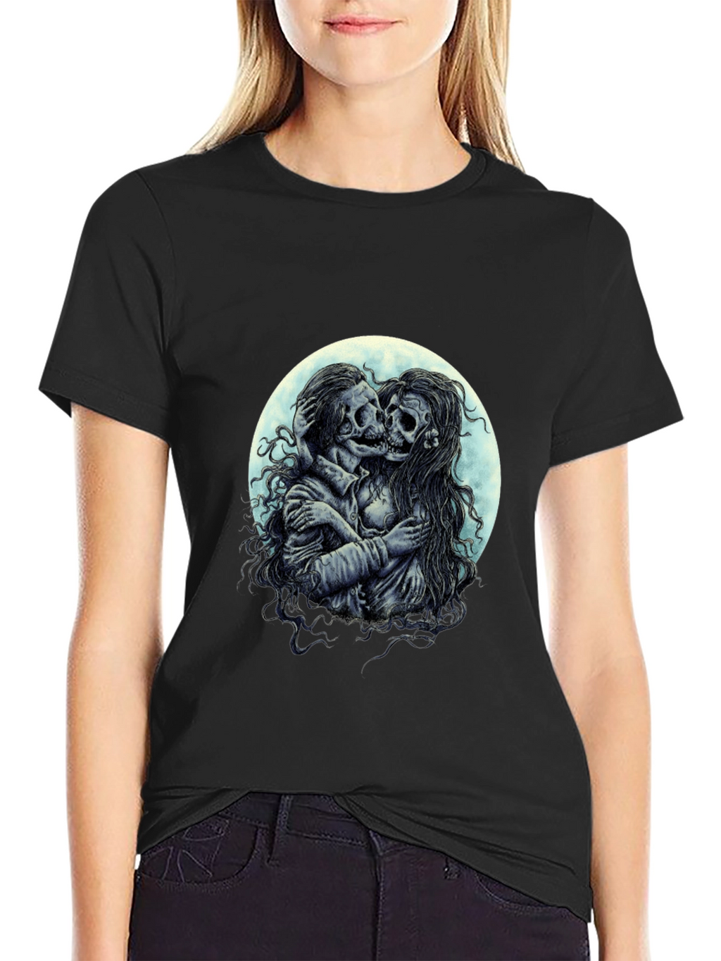 Skeleton Lovers T-Shirt - Gothic Romance Tee