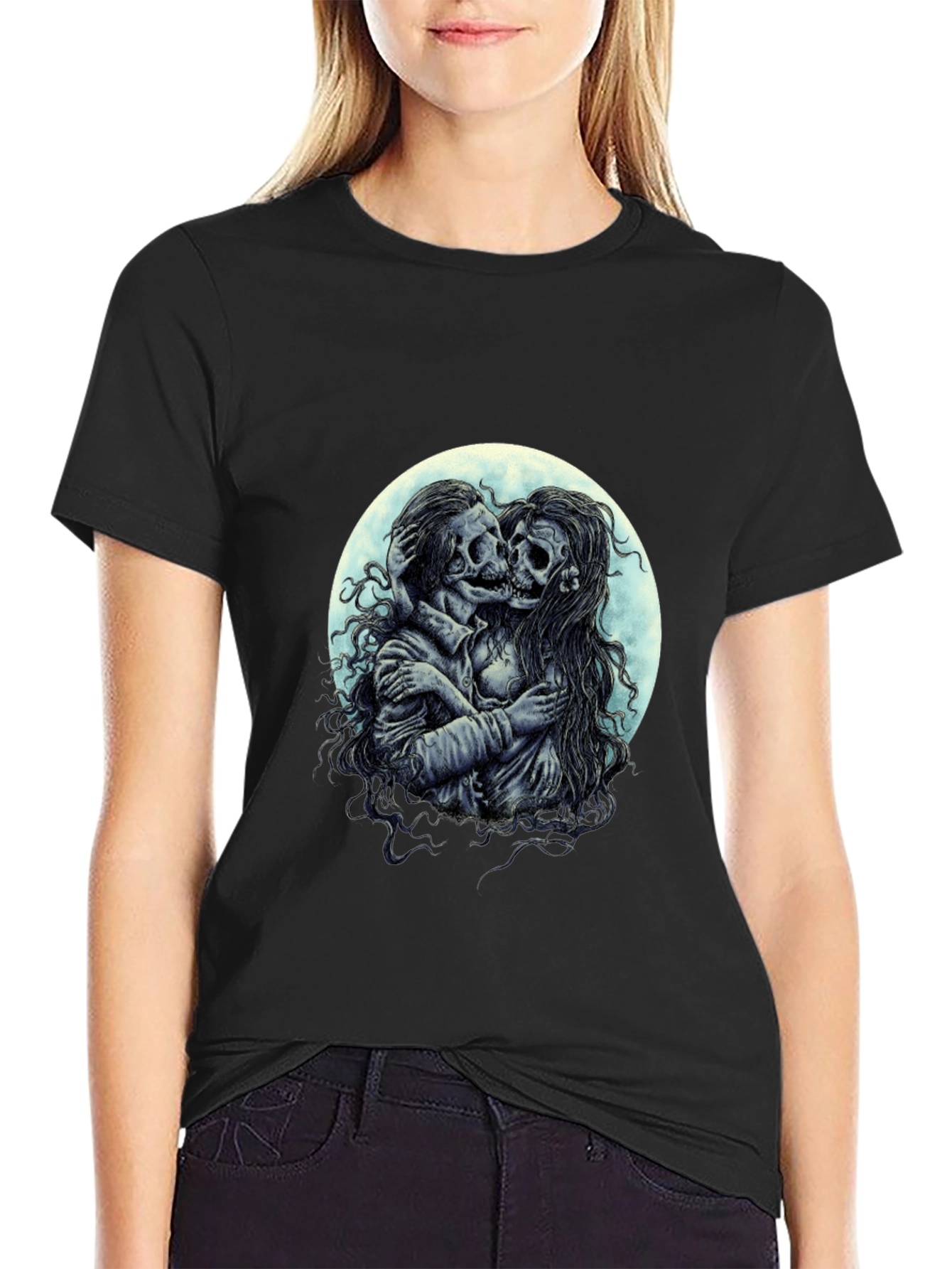 Skeleton Lovers T-Shirt - Gothic Romance Tee