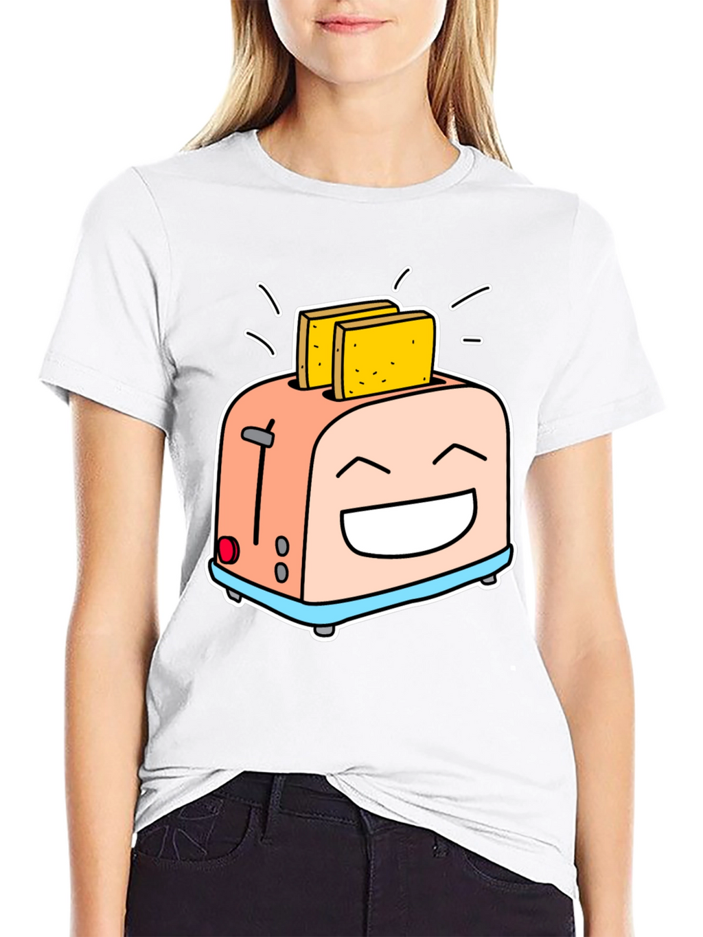 Smiling Toaster Graphic Tee - Black