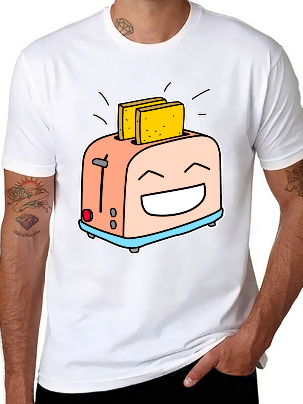 Smiling Toaster Graphic Tee - Black