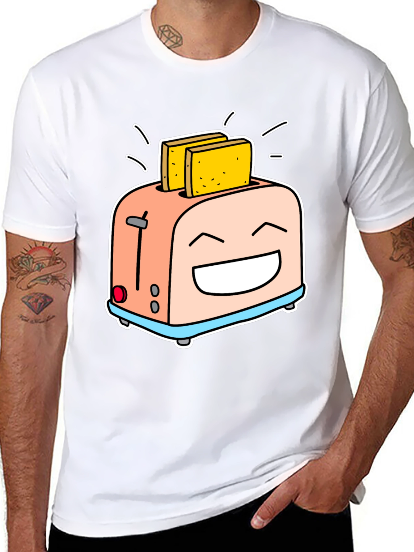 Smiling Toaster Graphic Tee - Black