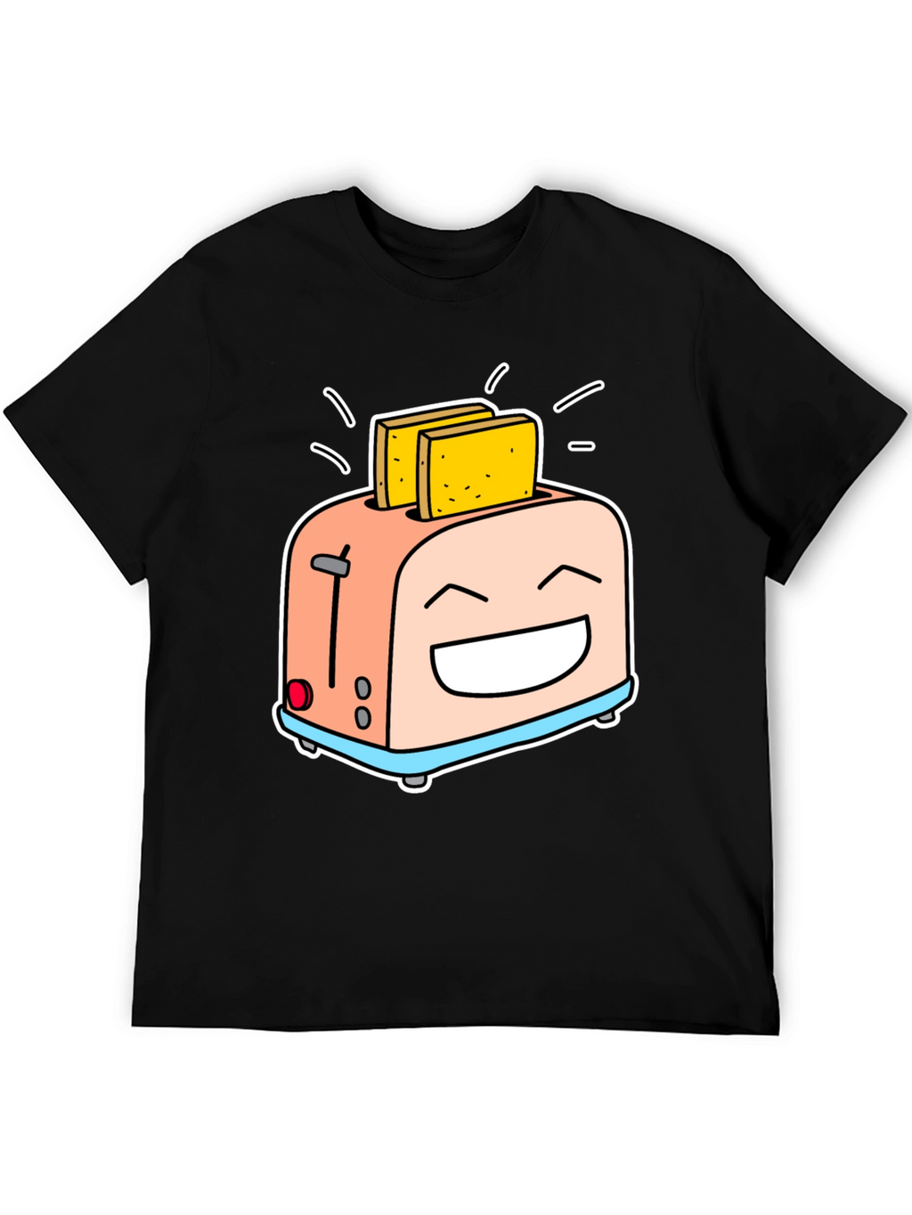Smiling Toaster Graphic Tee - Black