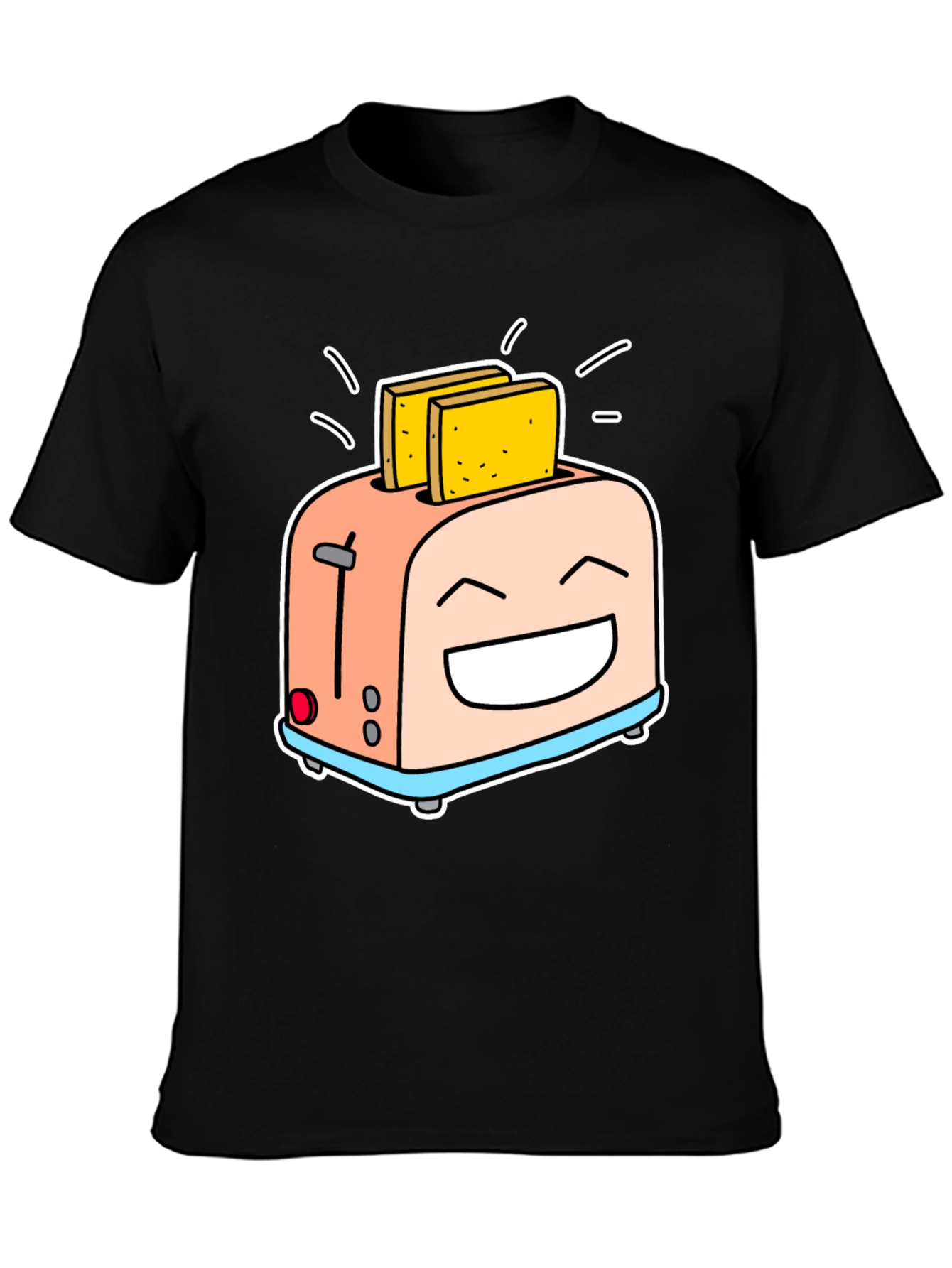 Smiling Toaster Graphic Tee - Black