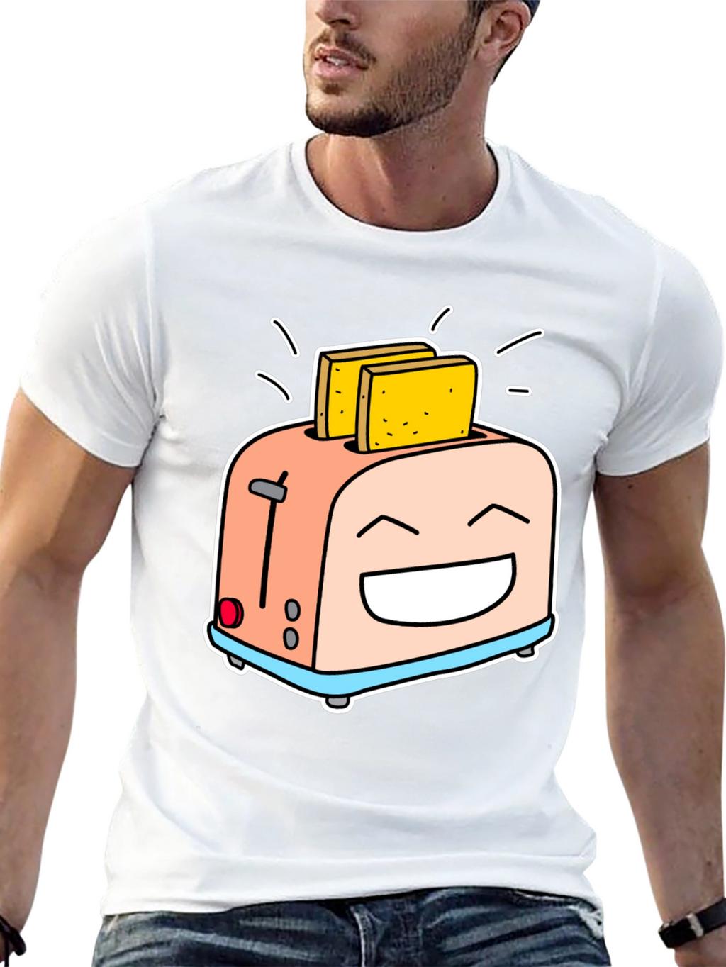 Smiling Toaster Graphic Tee - Black