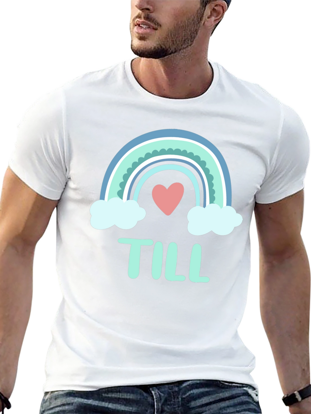 Cute Rainbow Heart T-Shirt - Till Design