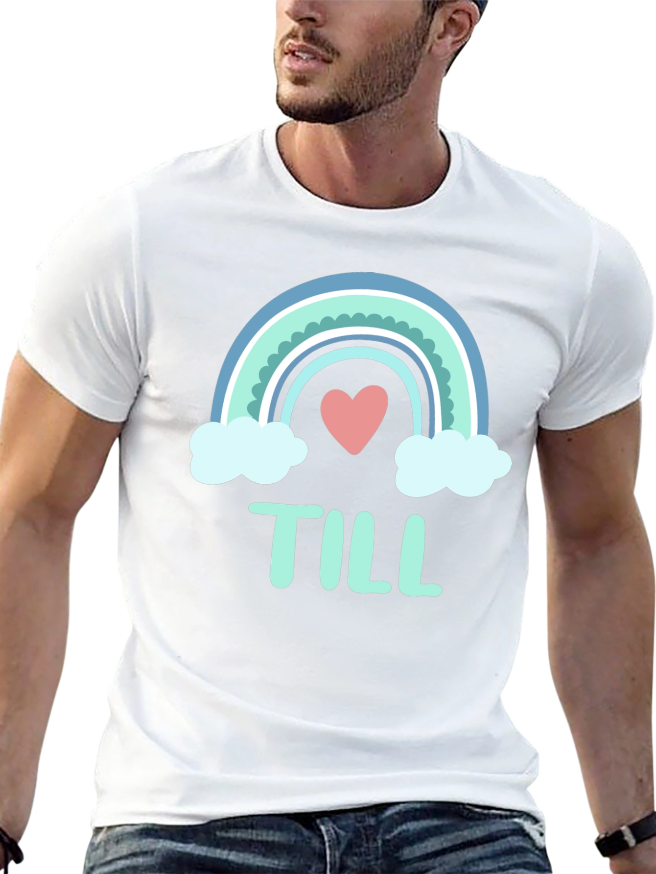Cute Rainbow Heart T-Shirt - Till Design