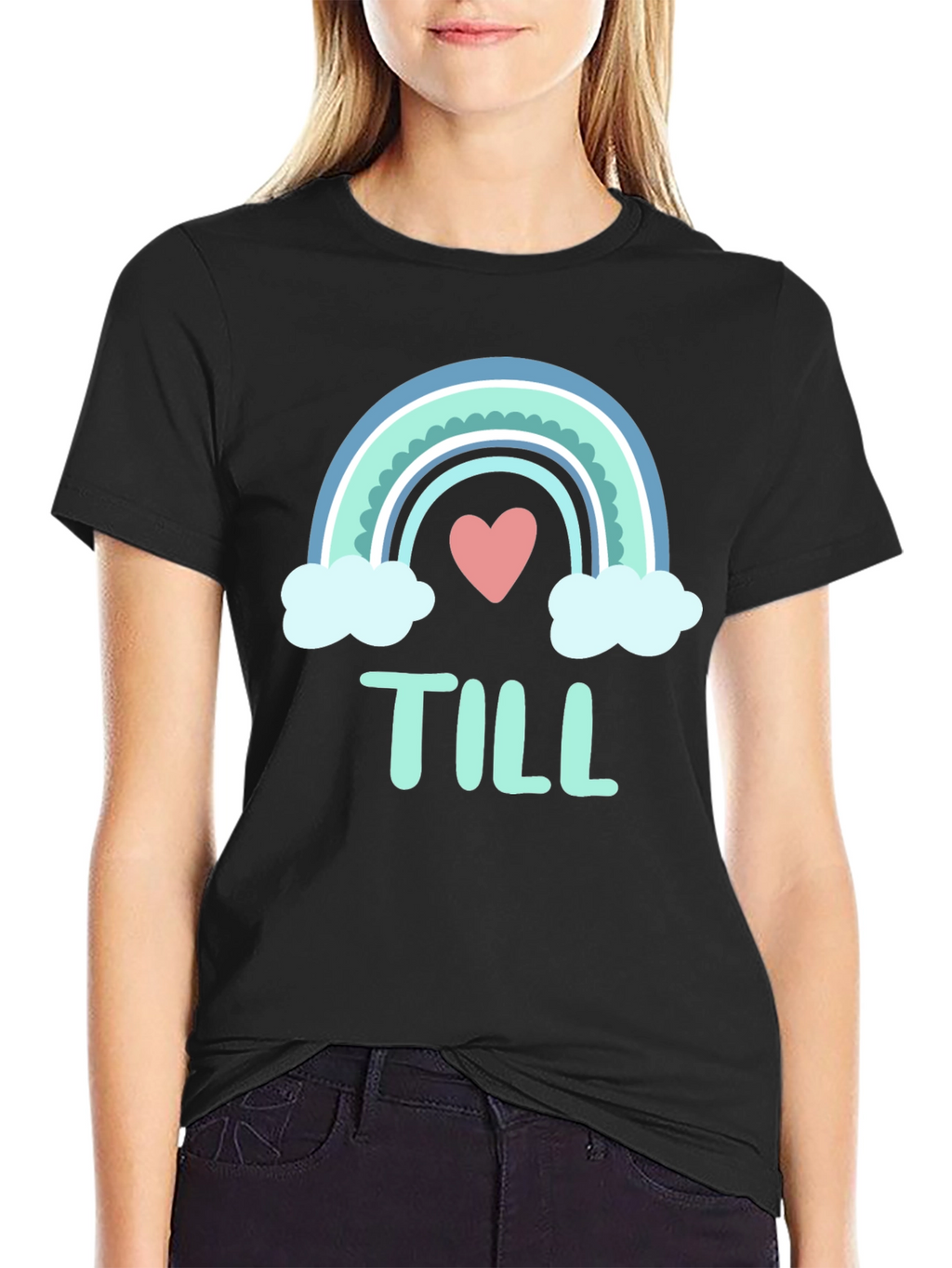 Cute Rainbow Heart T-Shirt - Till Design
