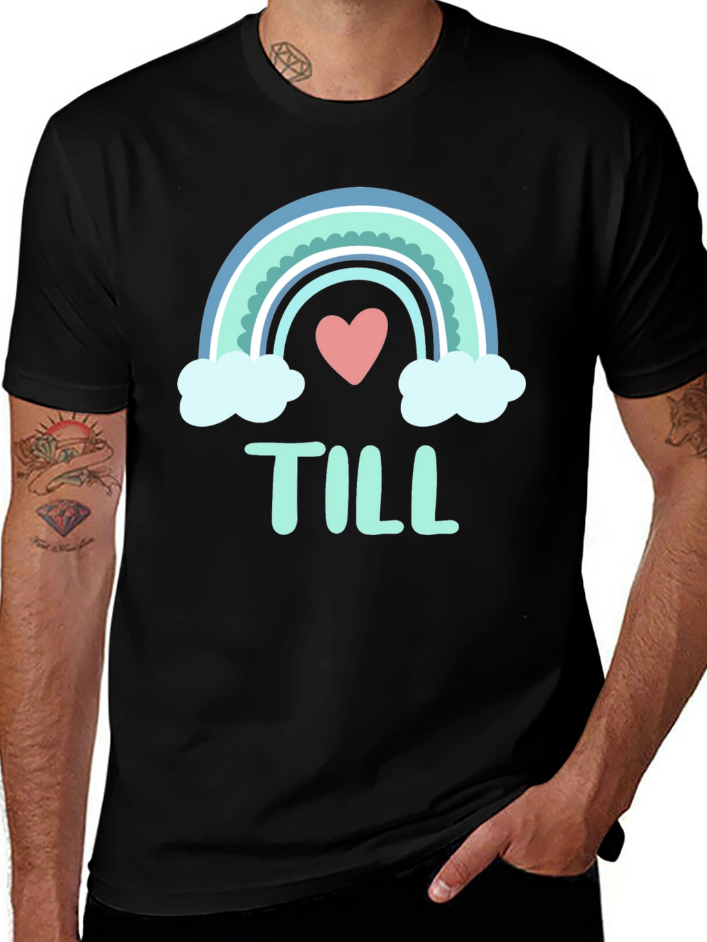 Cute Rainbow Heart T-Shirt - Till Design