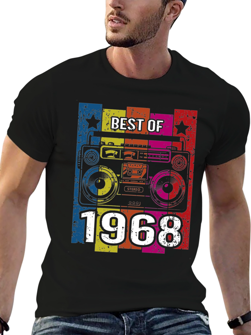 Retro Best of 1968 Boombox T-Shirt