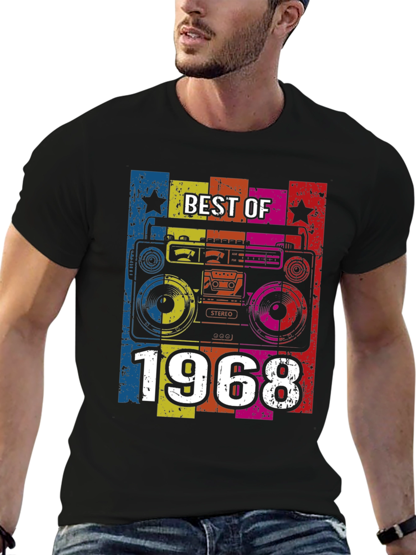 Retro Best of 1968 Boombox T-Shirt