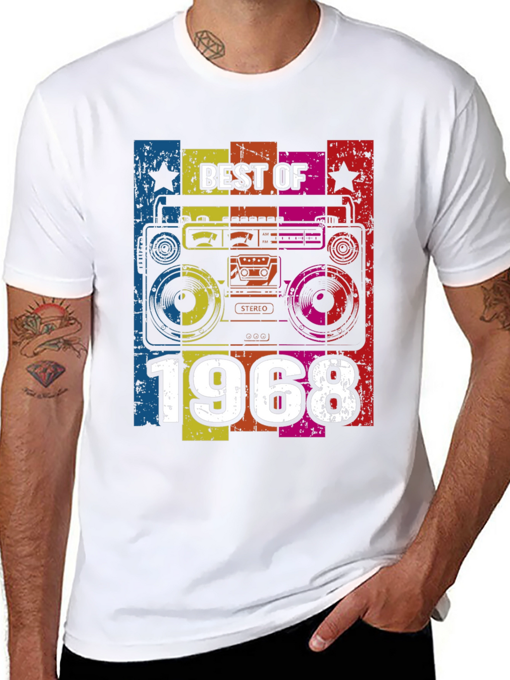 Retro Best of 1968 Boombox T-Shirt