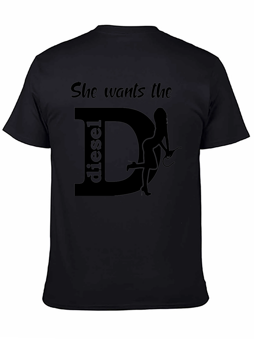 She Wants the Diesel Black Graphic T-Shirt