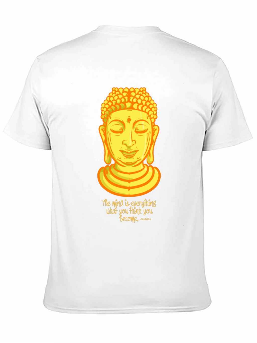 Buddha Quote Graphic Print Crew Neck T-Shirt
