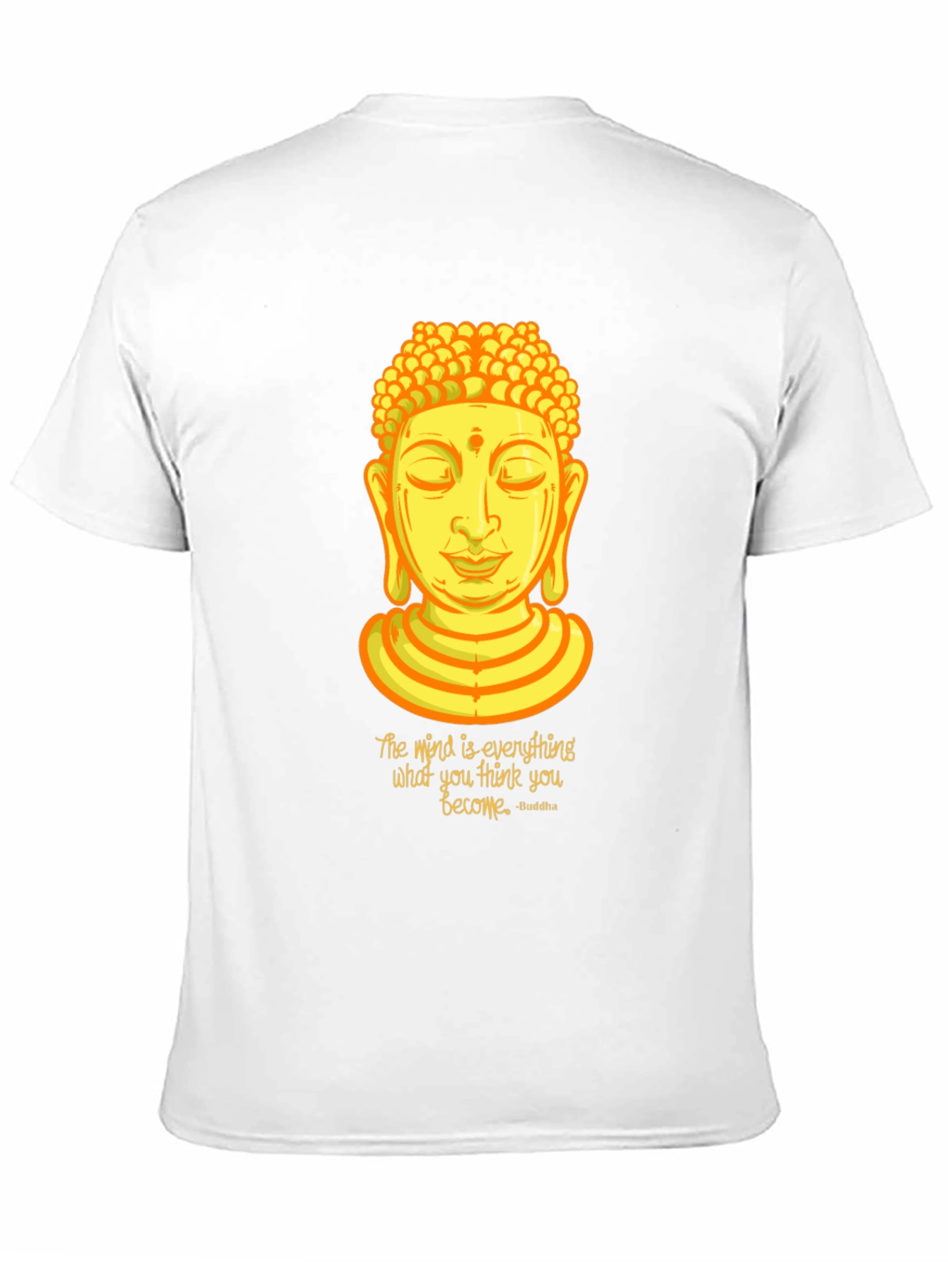 Buddha Quote Graphic Print Crew Neck T-Shirt