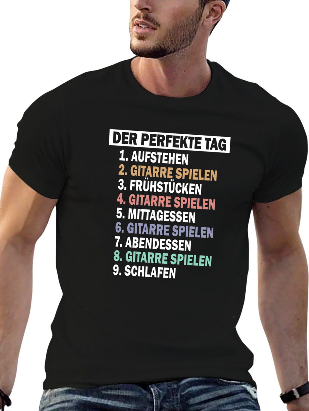 Perfect Day Guitar Player T-Shirt - Music Lover Tee