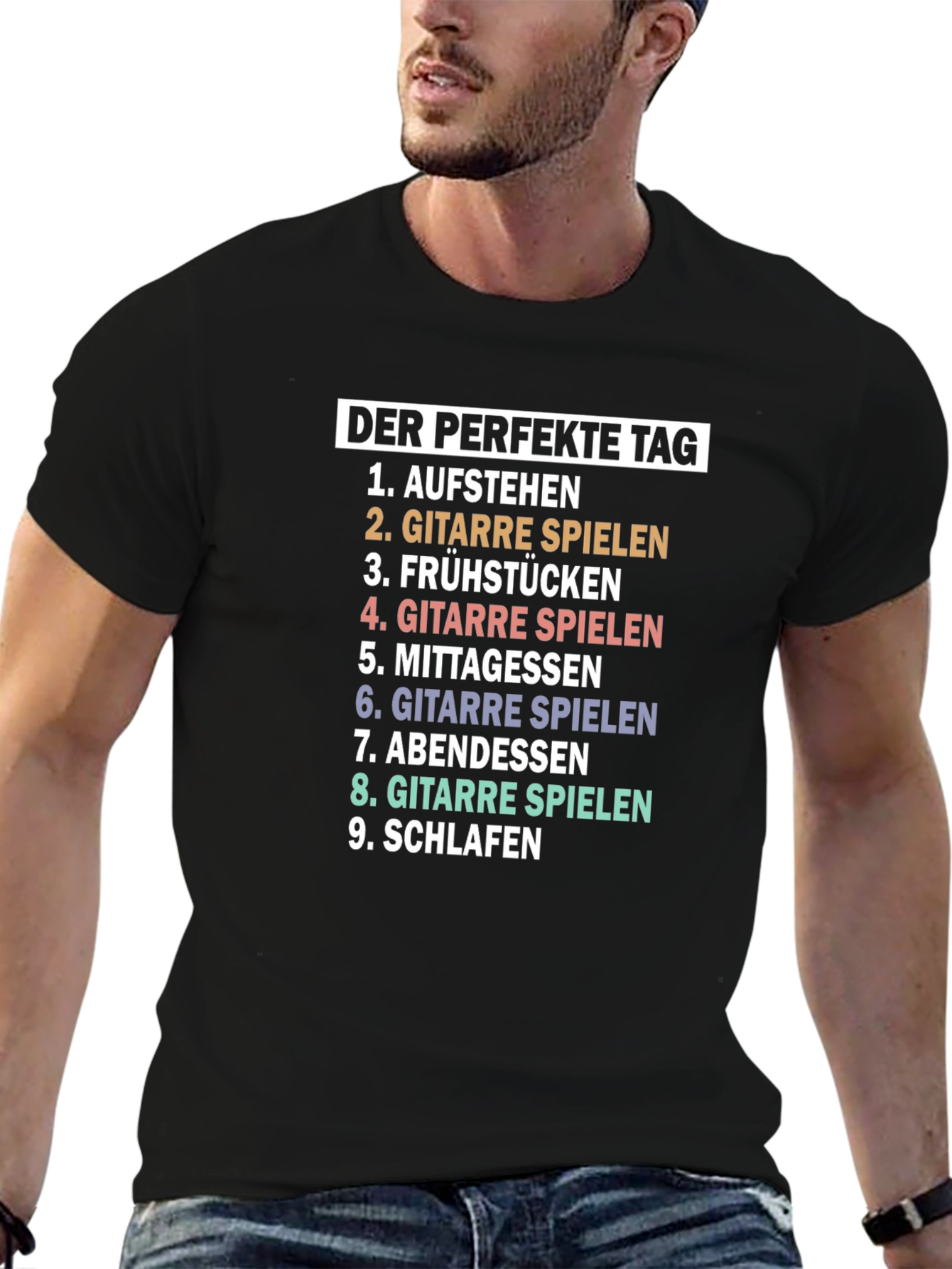 Perfect Day Guitar Player T-Shirt - Music Lover Tee