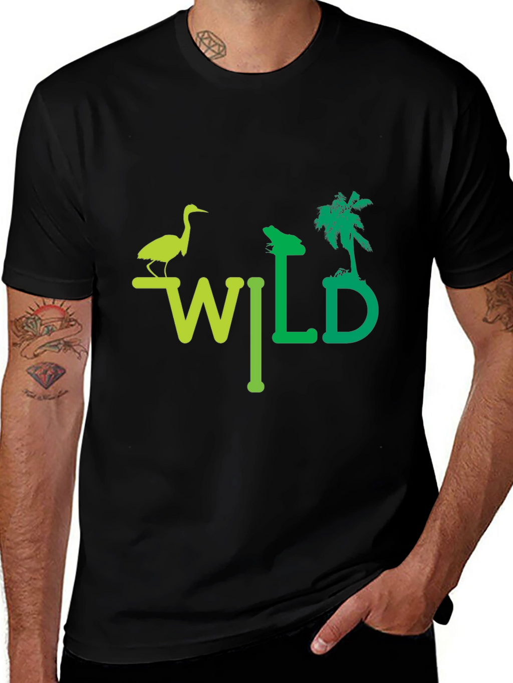 Wild Nature Graphic T-Shirt - Unisex Black Tee