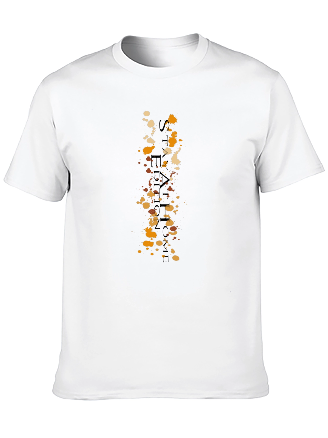 Mens Black T-Shirt with Splatter Design