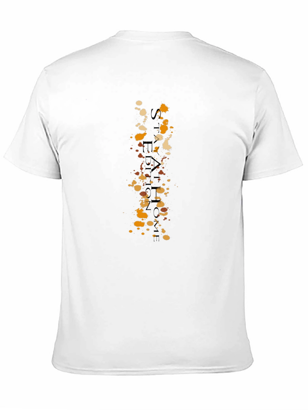 Mens Black T-Shirt with Splatter Design