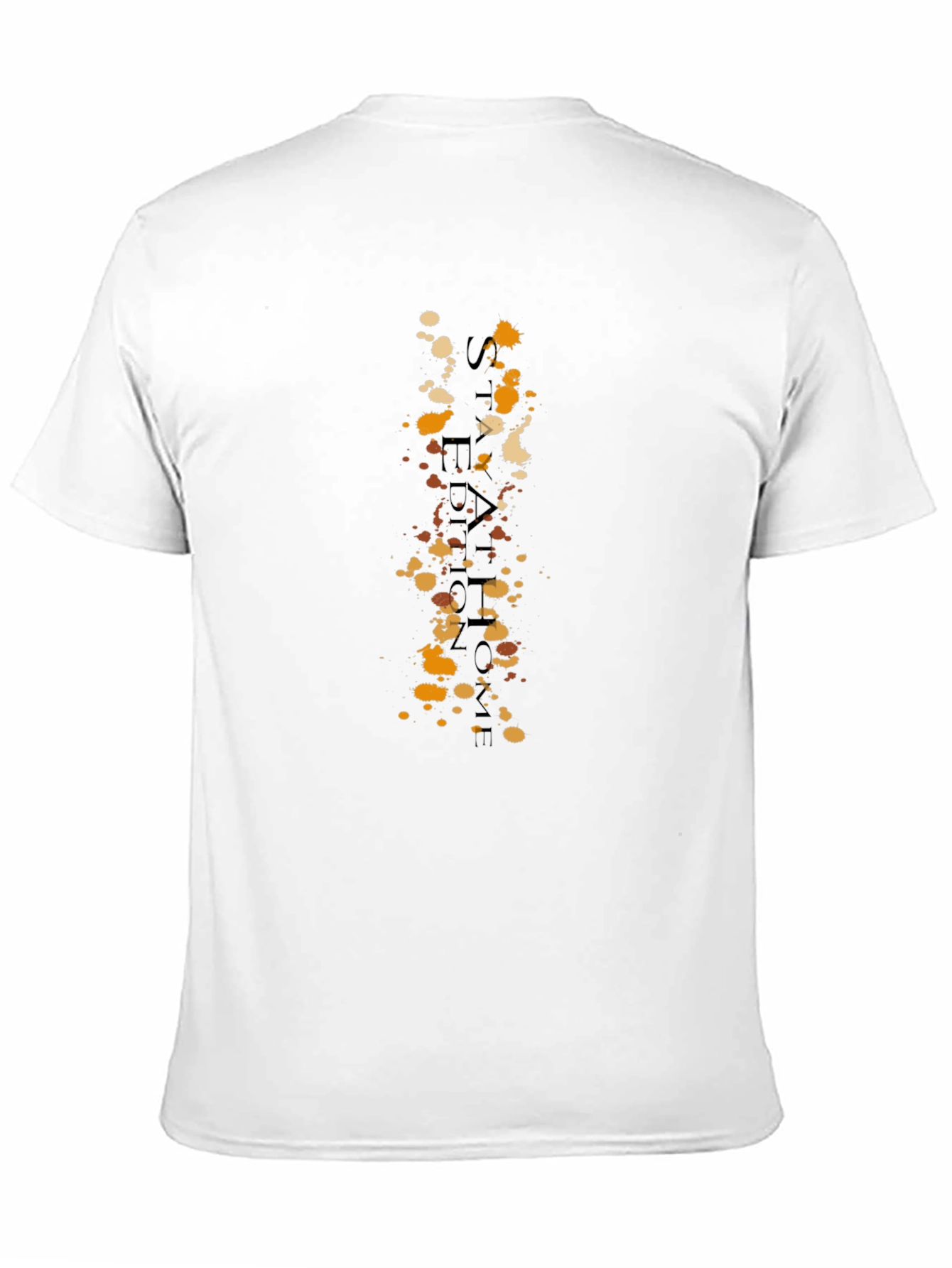 Mens Black T-Shirt with Splatter Design
