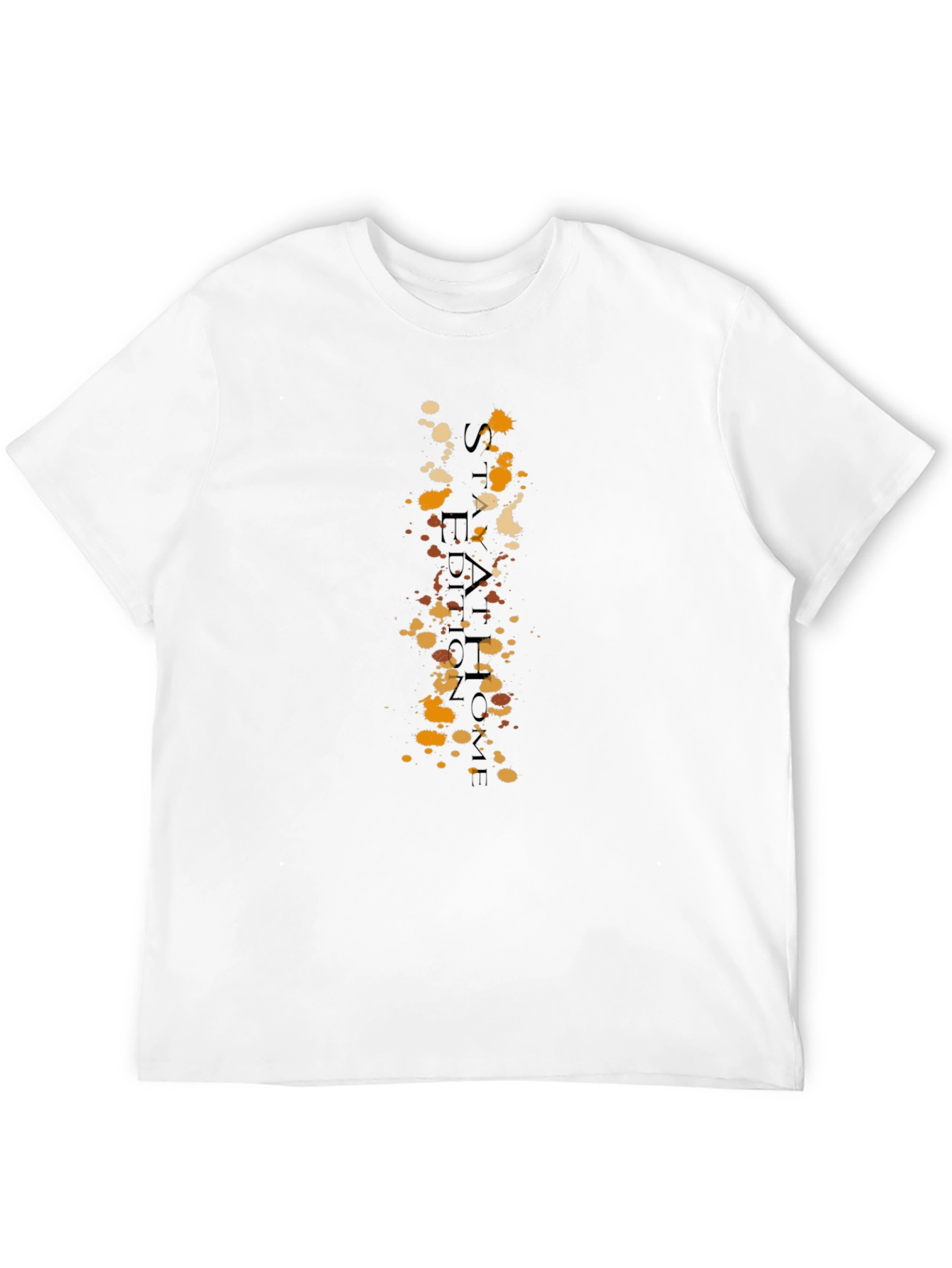 Mens Black T-Shirt with Splatter Design