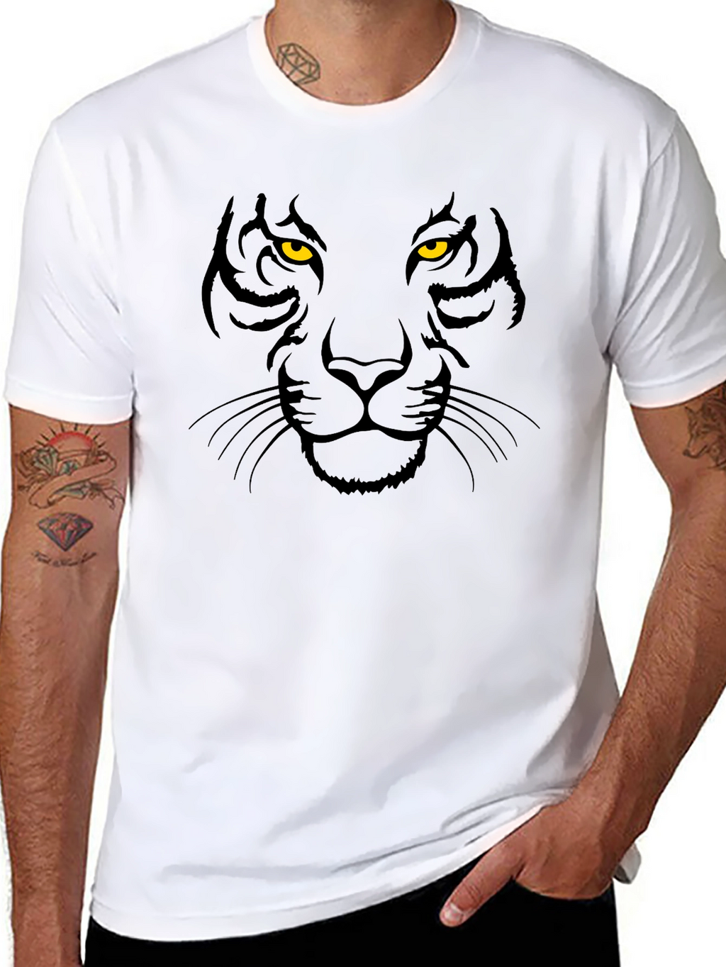 Black Panther Face Graphic Tee - Mens