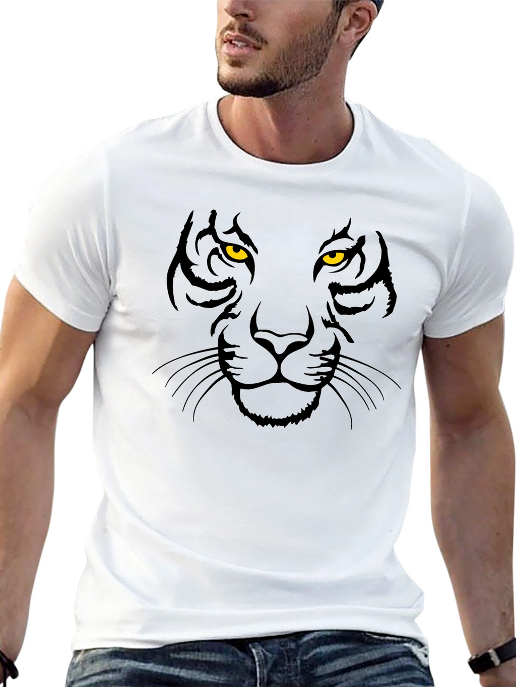 Black Panther Face Graphic Tee - Mens