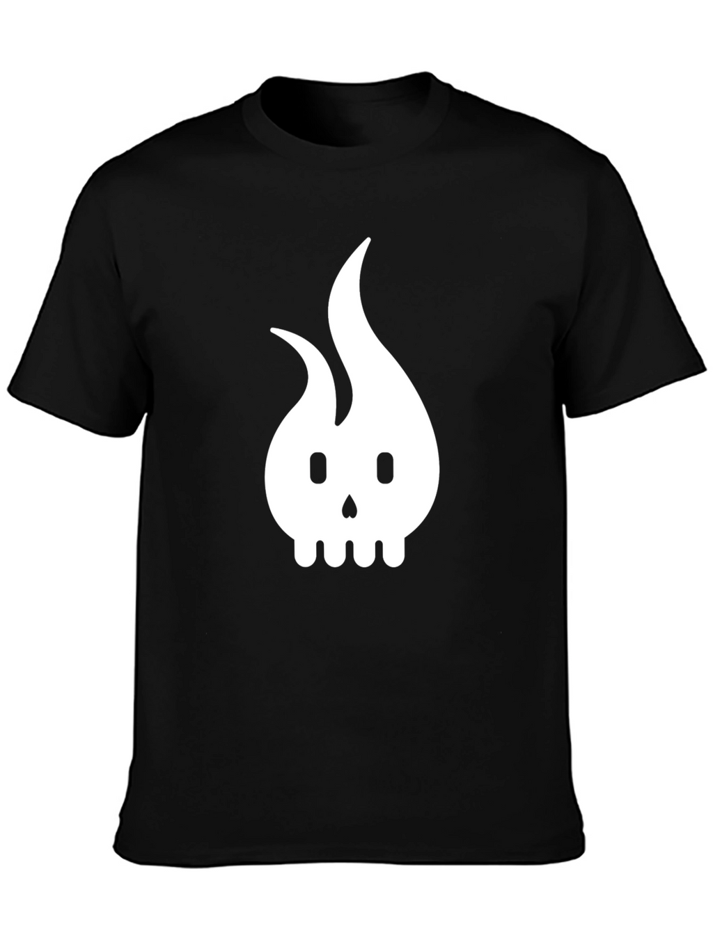 Flame Skull Graphic T-Shirt - Modern Dark Design