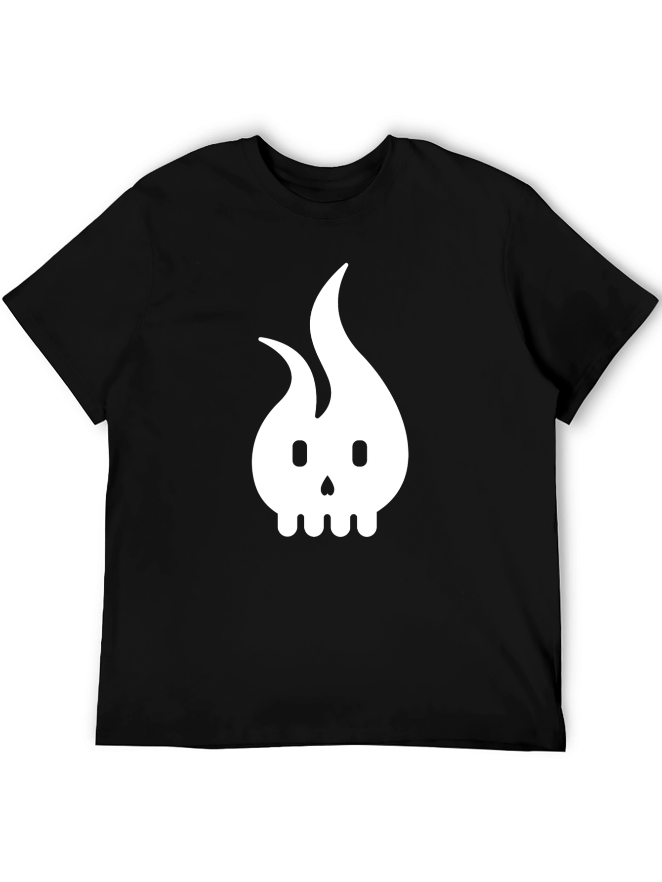 Flame Skull Graphic T-Shirt - Modern Dark Design