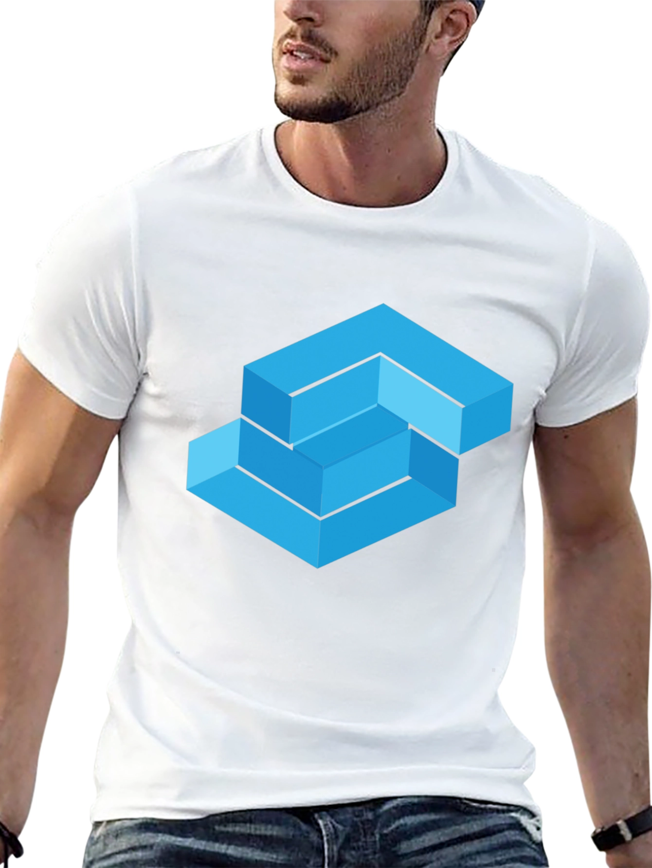 Geometric Illusion T-Shirt - Modern Art Tee