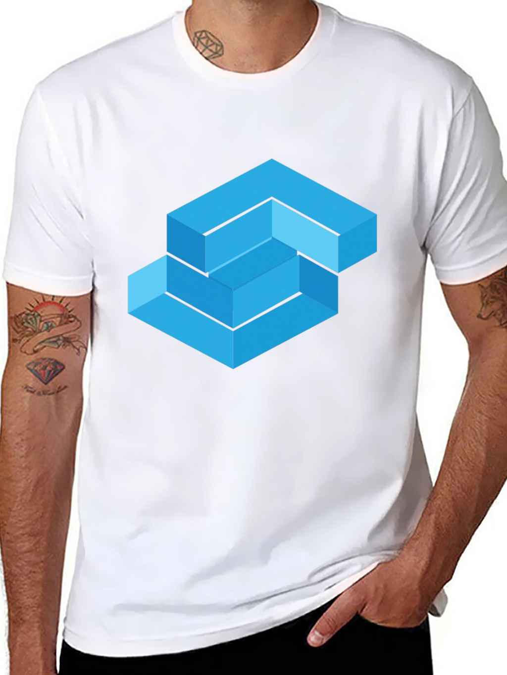 Geometric Illusion T-Shirt - Modern Art Tee