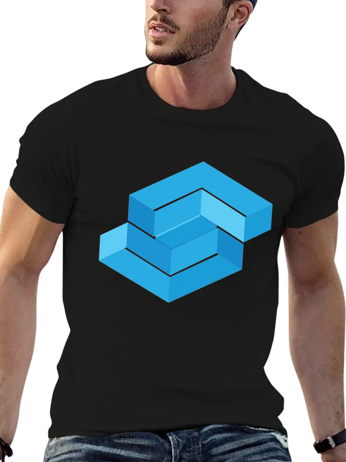 Geometric Illusion T-Shirt - Modern Art Tee