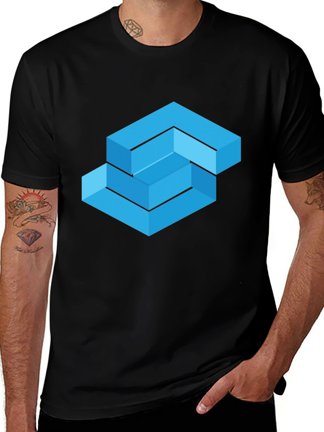Geometric Illusion T-Shirt - Modern Art Tee