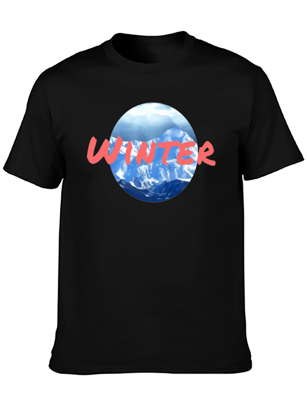 Winter Graphic T-Shirt - Mountain Scene