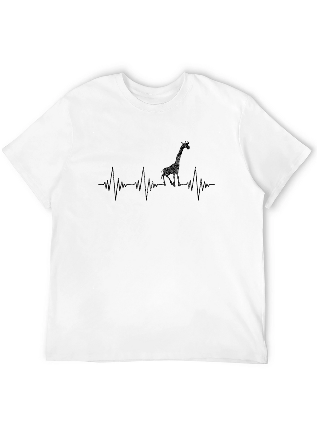 Giraffe Heartbeat Graphic Tee - Cool Animal Lover T-Shirt