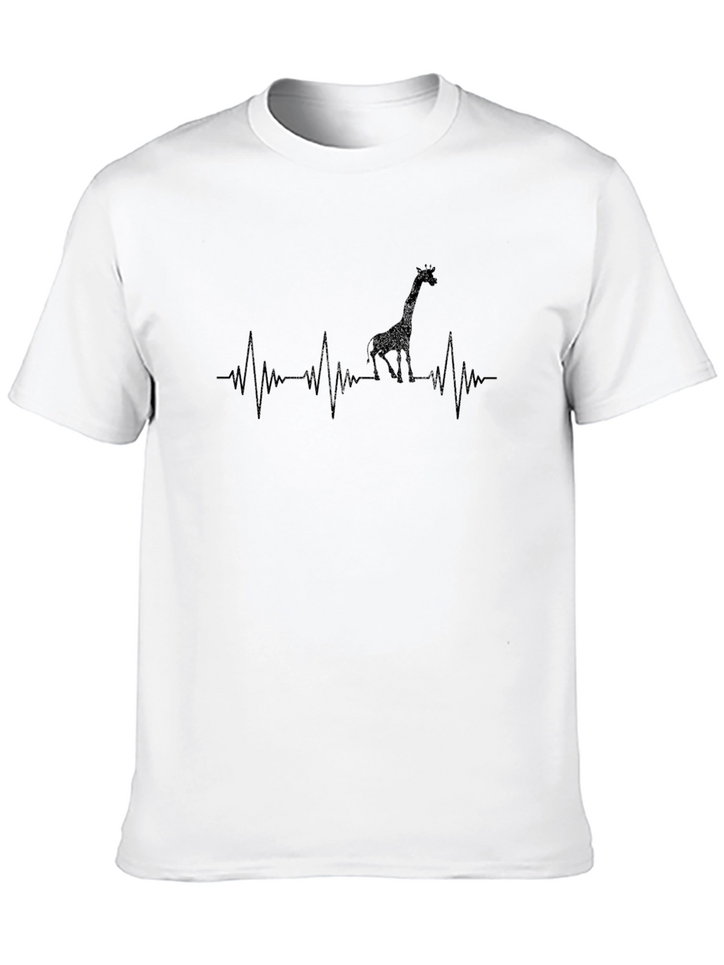 Giraffe Heartbeat Graphic Tee - Cool Animal Lover T-Shirt