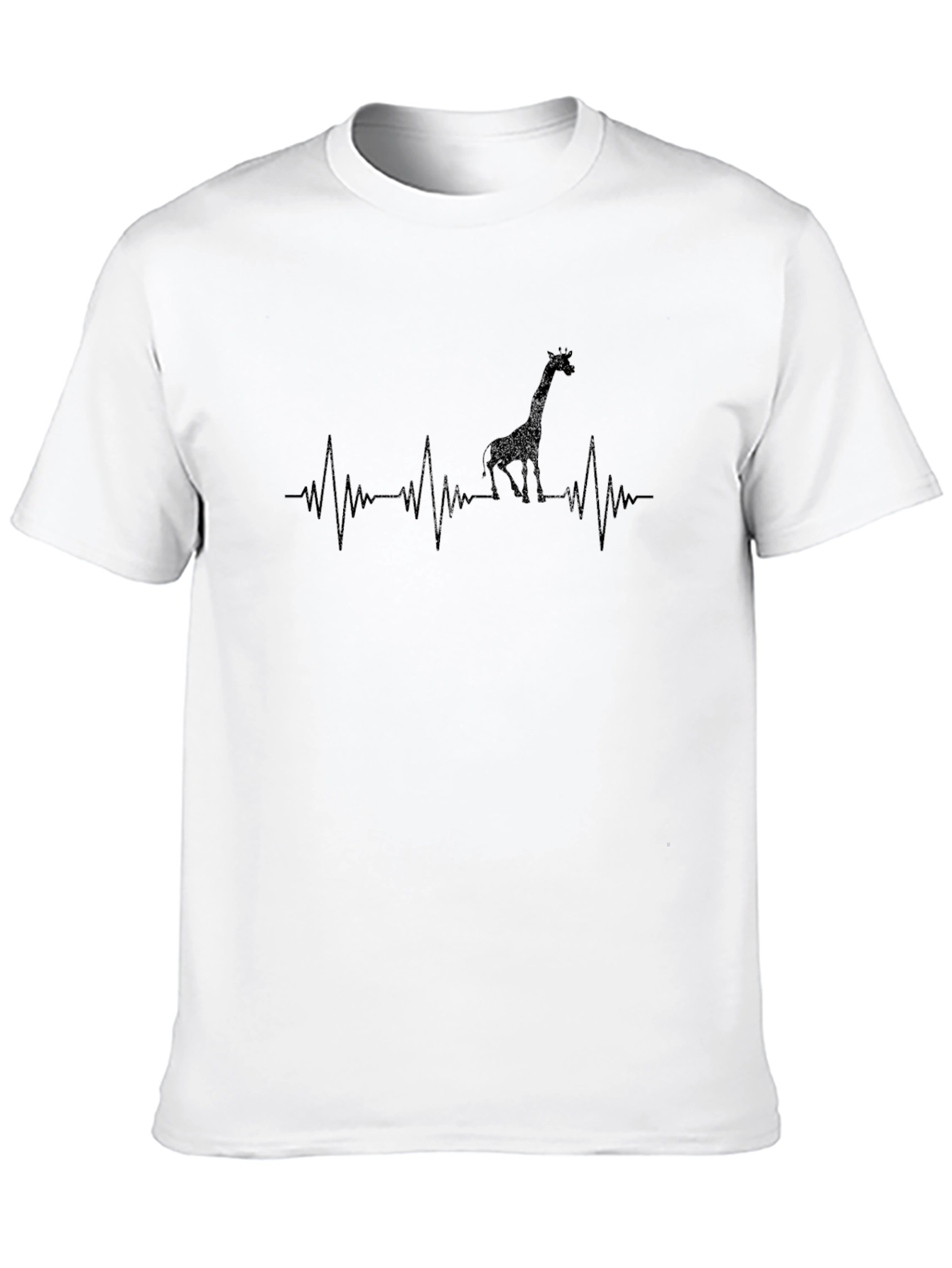 Giraffe Heartbeat Graphic Tee - Cool Animal Lover T-Shirt