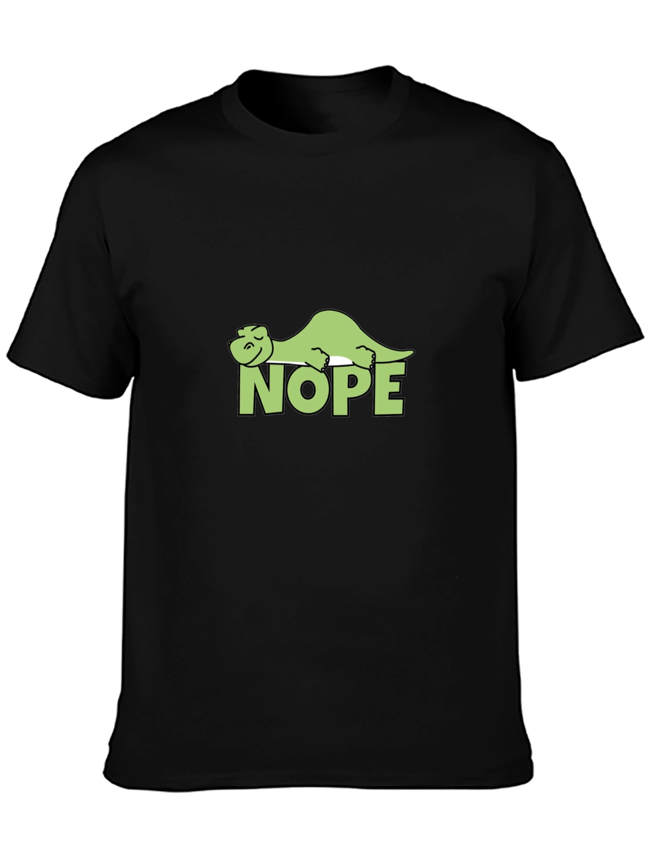 Nope Dinosaur Graphic Tee - Relaxed Lazy Dino T-Shirt