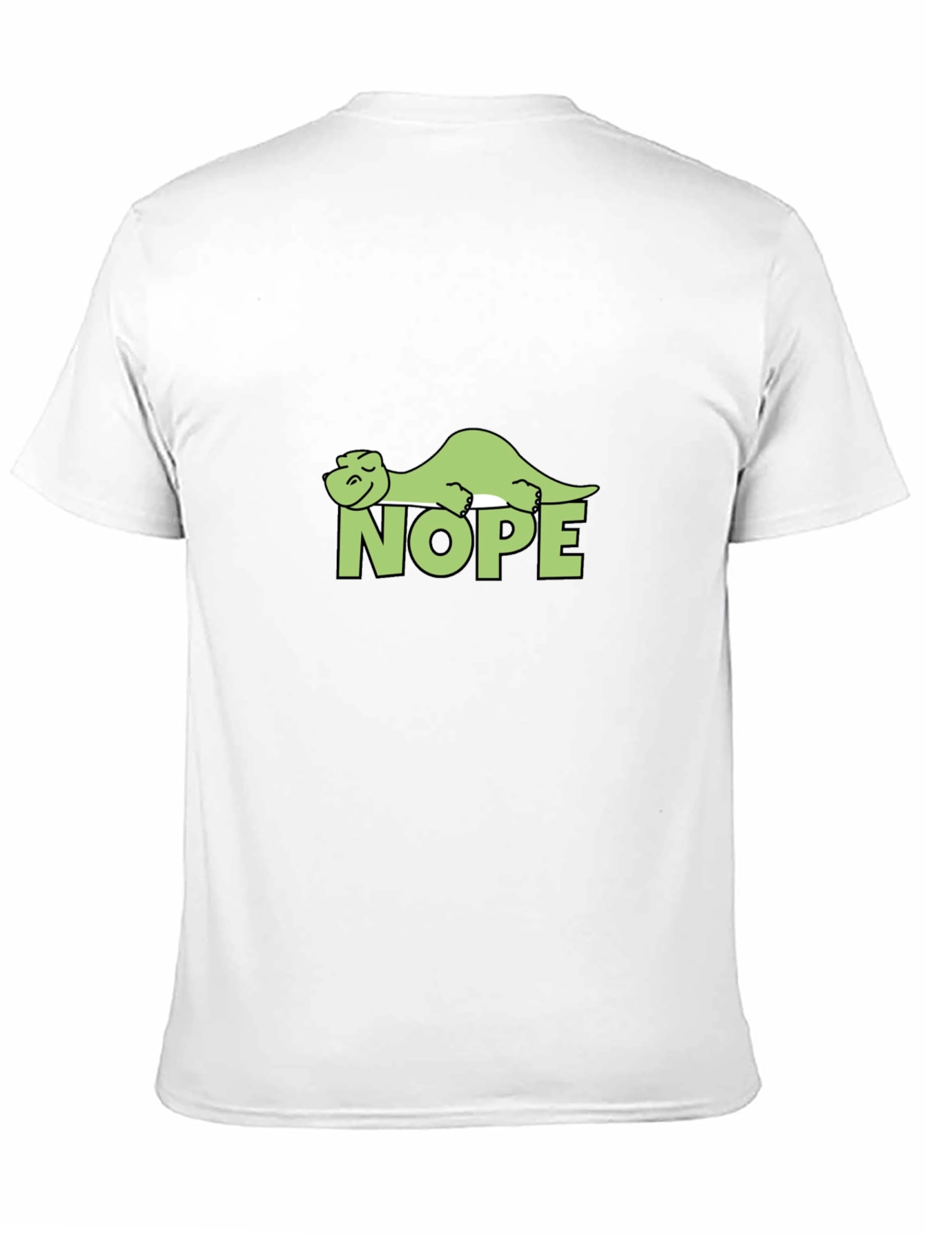 Nope Dinosaur Graphic Tee - Relaxed Lazy Dino T-Shirt