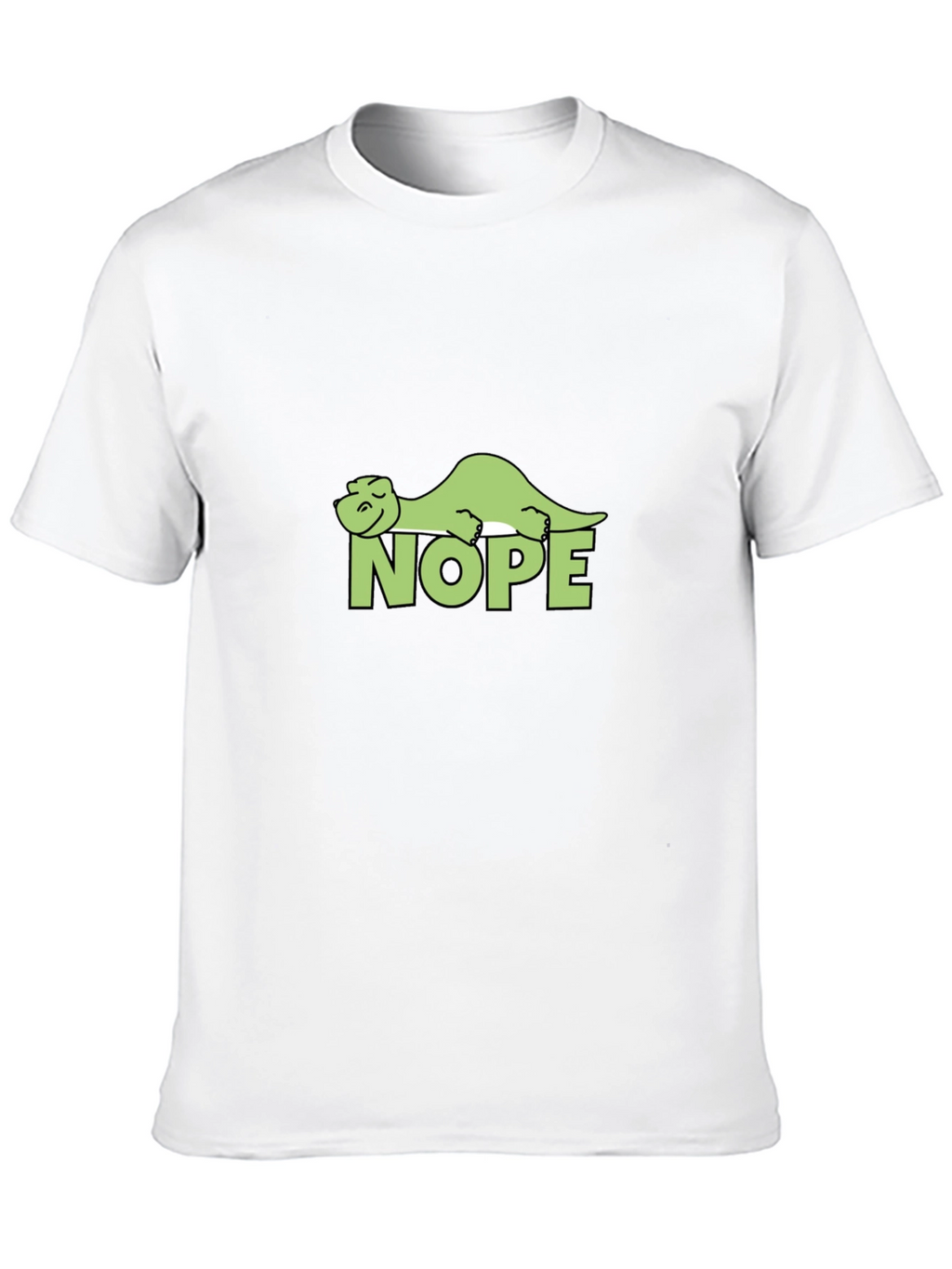 Nope Dinosaur Graphic Tee - Relaxed Lazy Dino T-Shirt