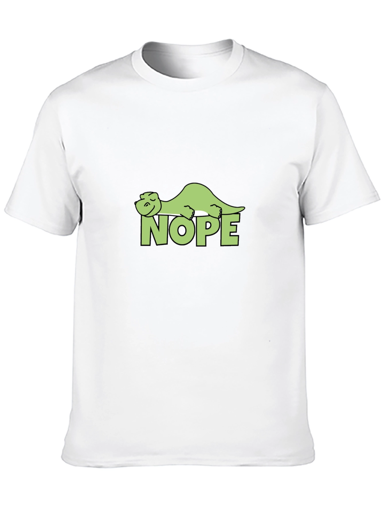 Nope Dinosaur Graphic Tee - Relaxed Lazy Dino T-Shirt