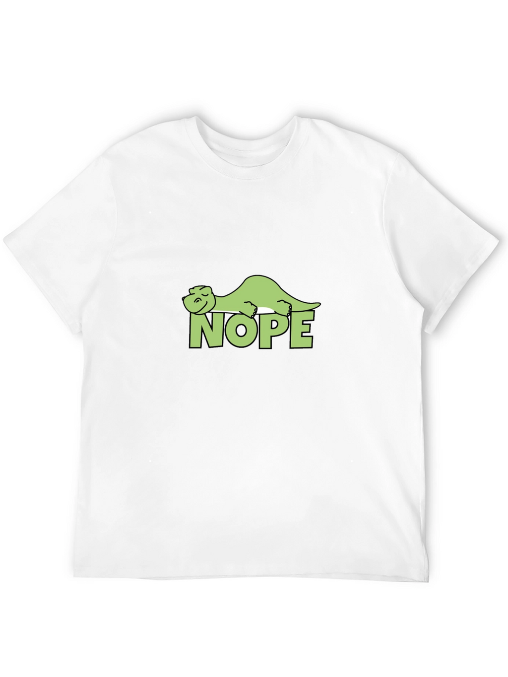 Nope Dinosaur Graphic Tee - Relaxed Lazy Dino T-Shirt