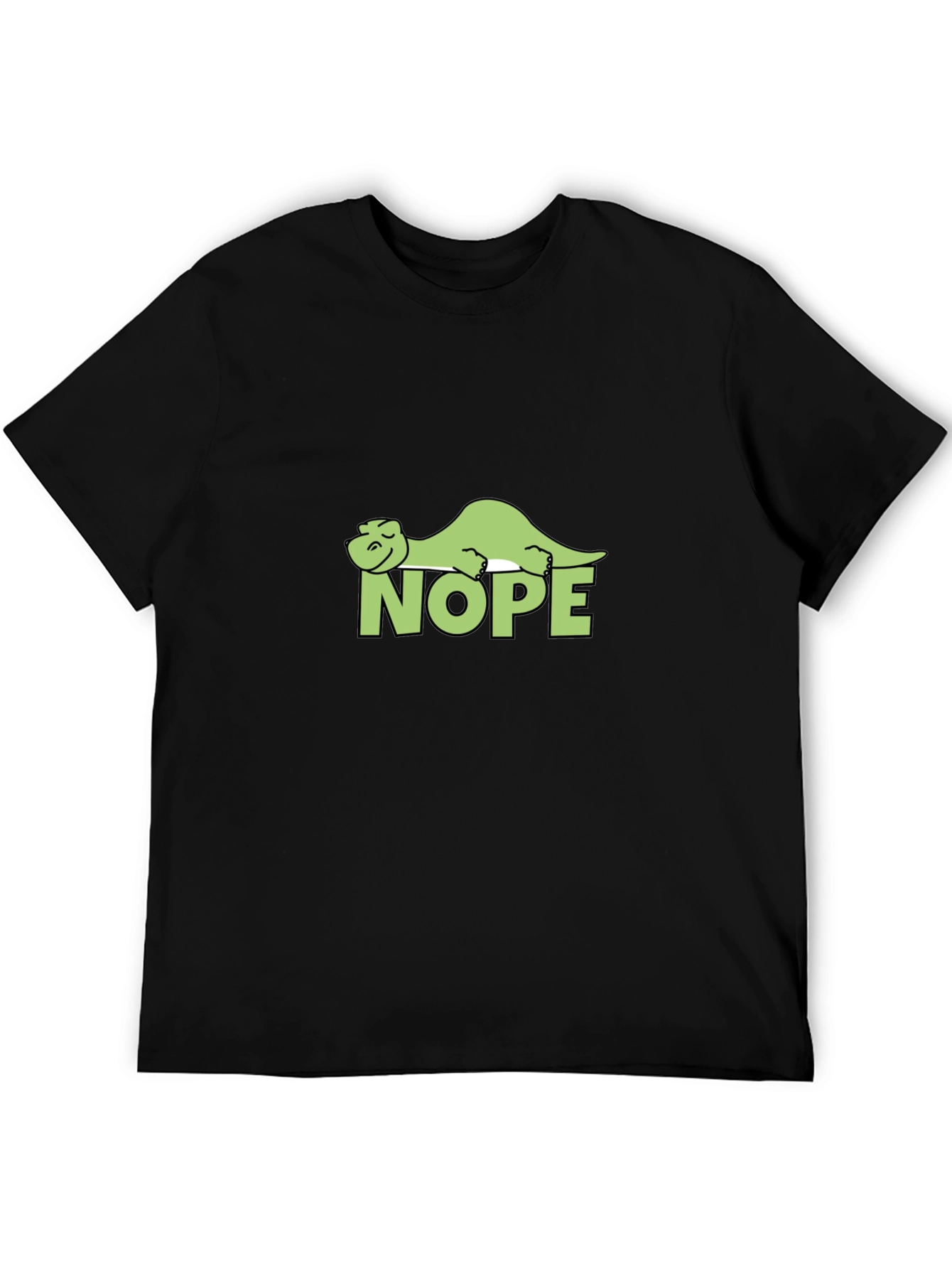 Nope Dinosaur Graphic Tee - Relaxed Lazy Dino T-Shirt
